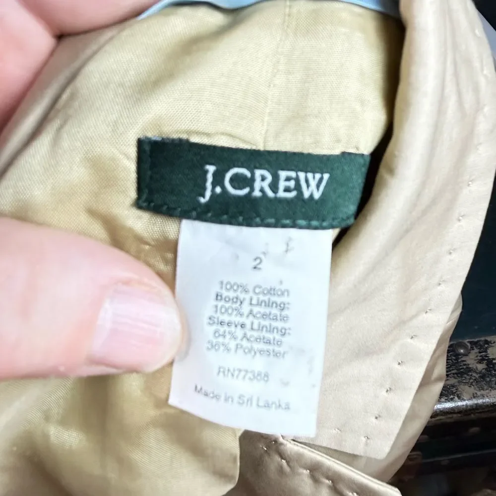 J. Crew Beige Cotton Classic Blazer Size 2